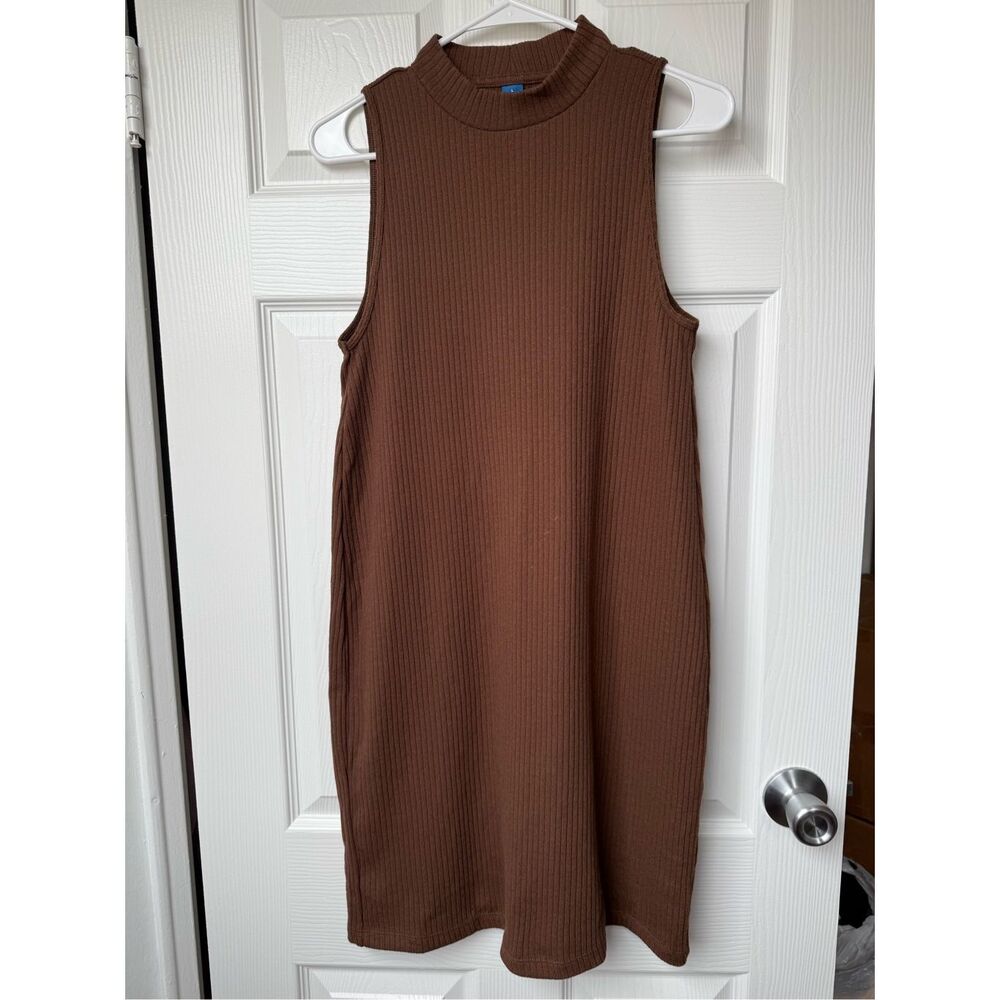 Old Navy Dress Large Women's Brown High Neck Knee Length Tank